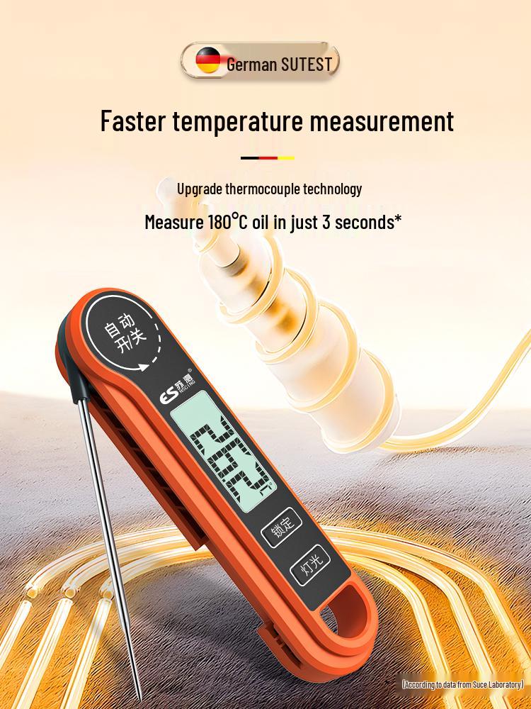 Waterproof Kitchen Food Thermometer with Baking Probe for Water Temperature Measurement