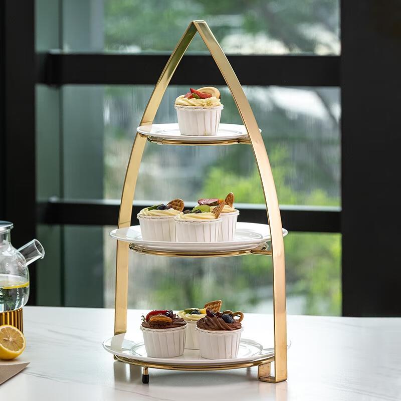 Multi-Tier Stainless Steel Afternoon Tea Dessert Stand