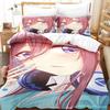Pościel The Quintessential Quintuplets Pojedyncza Bliźniacza Pełna Queen King Size Zestaw Pościeli Aldult Kid Sypialnia Zestawy Poszwy na Kołdrę 3D Anime