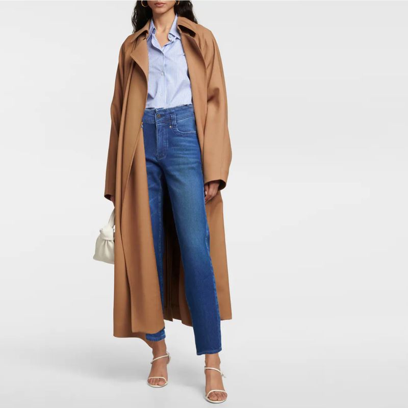 

7 off for 1 Piece, 5 off for 2 Pieces NY Marilyn Environmental-Friendly Fabric High Elasticity 3D Cutting Stretch Retro Straight-leg Denim Youpin NYDJ-M Straight-leg a dark blue 6R