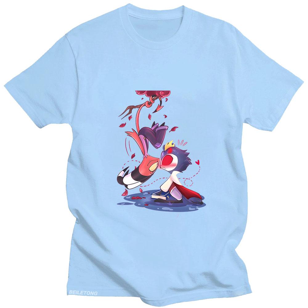 Anime Print Helluva Boss T Shirt Pop Kawaii Manga Tee-shirt Short Sleeve Cotton Tshirt Fashion Tops