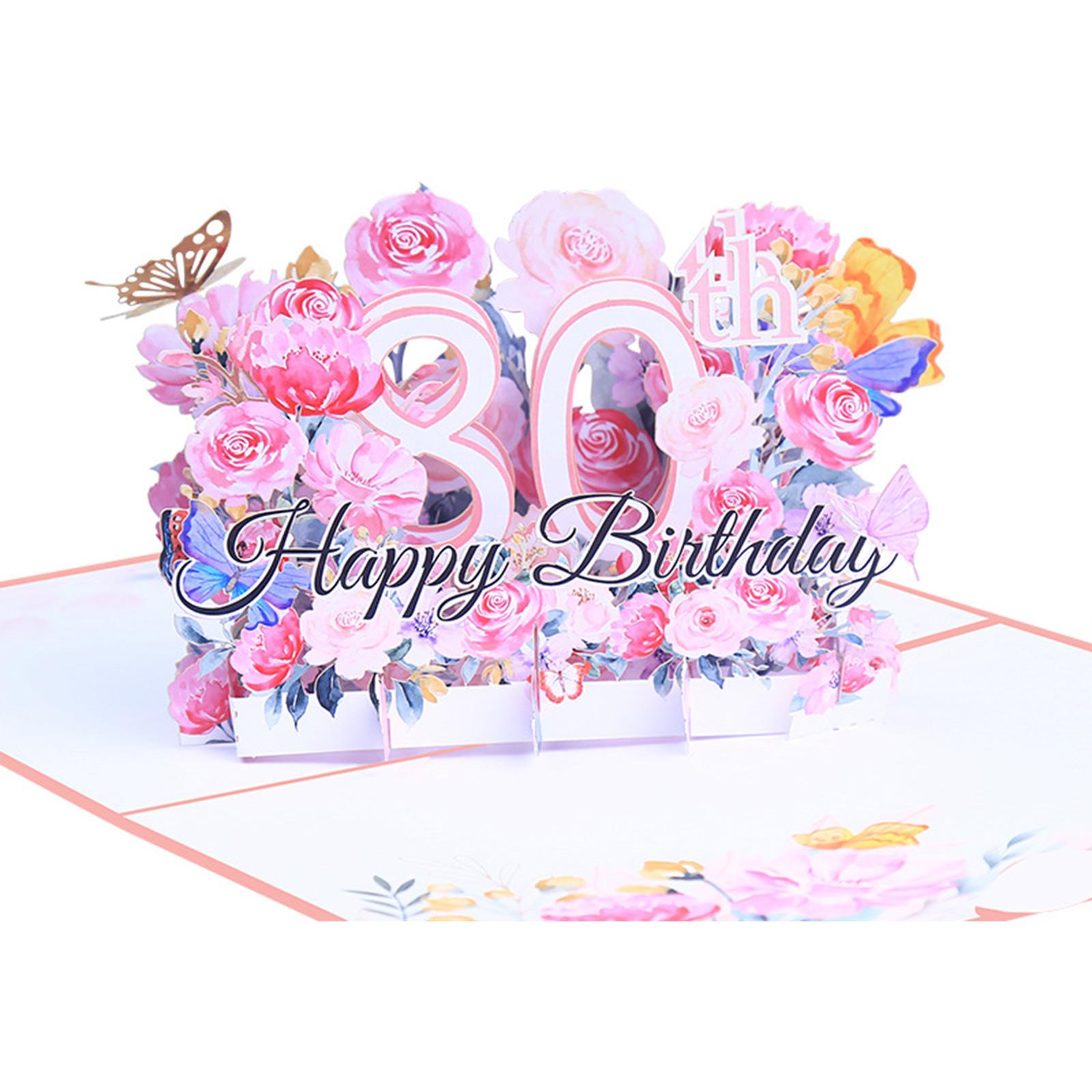 

Открытка на день рождения Pop Up Card Pink с конвертами и подарками