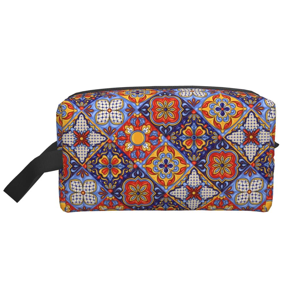 Bohemian Etniczny Tradycyjny Wzór Torby do Przechowywania Przenośna Duża Pojemność Podróżna Kosmetyczka Torba na Makijaż Idealna do Codziennego Użytku