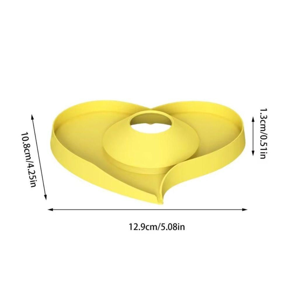 Silicone Diversion Drain Pad Heart Shape Drip Catcher Mat New Faucet Splash Plate  Bathroom