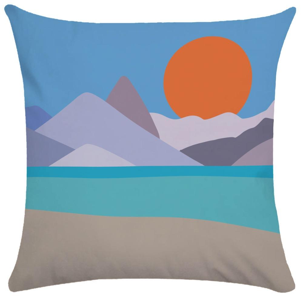 Abstract Lines Pillowcase Dormitory Decoration Office Living Room Sofa Home Pillowcase