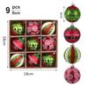 9Pcs/set Xmas Baubles Christmas Ball Ornament Plastic Christmas Decorations
