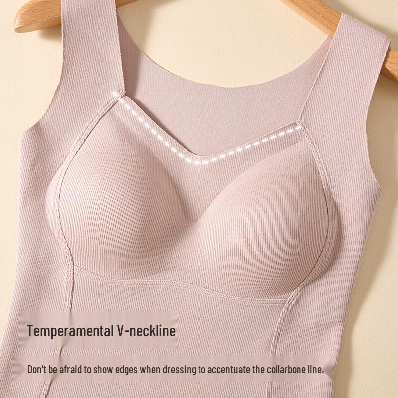Odifen Women's Thermal Shaping Vest with Built-in Bra