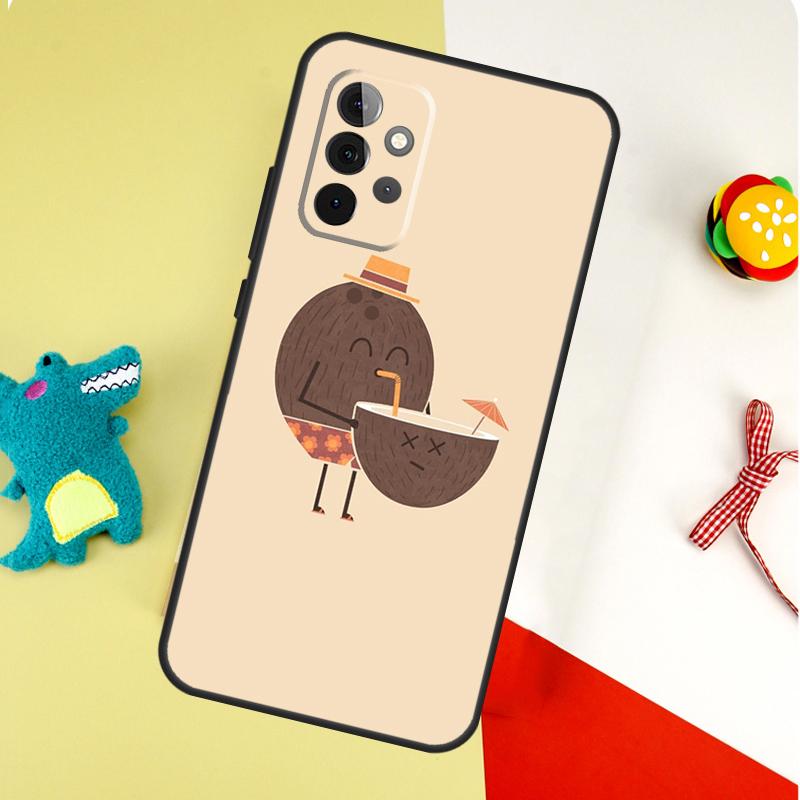 Summer Fruit Coconut For Samsung Galaxy A53 A33 A13 A54 A34 A14 A55 A35 A15 A05 A06 A16 A22 A32 A52 Phone Case