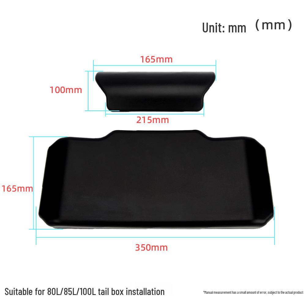 PU Foaming Aluminum Alloy Motorcycle Tail Box with Backrest Pad - Available In 28L To 80L