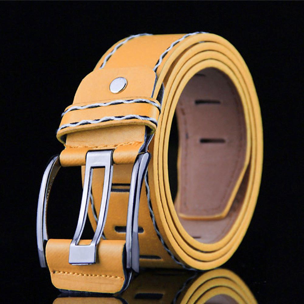 Men Casual Fashion Leather Belt Adjustable Buckle Strap Durable Design Suitable for Daily Wear and Various Outfits