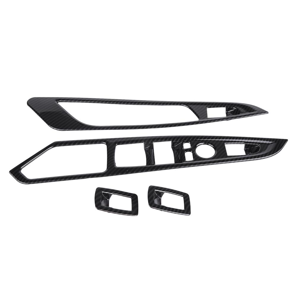 4pcs Carbon Fiber Car Window Switch Button Cover Trim for BMW X5 X6 F15 F16 14 18 Carbon Fiber