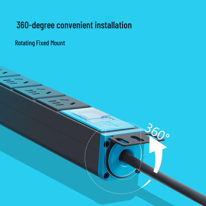 BULL GNE-1080 PDU Desktop Power Strip, 8 Outlets, 5m Cable CN plug (adapter included)