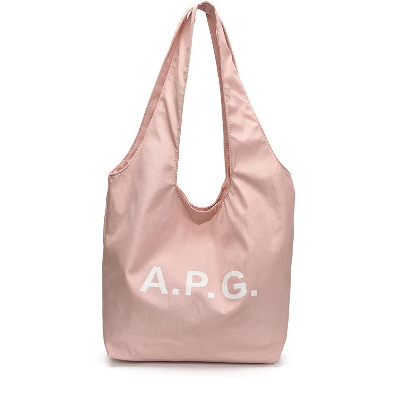 

Нишевый дизайн, холщовая сумка с принтом букв, женская, для повседневных поездок, большой вместимости, модная наплечная сумка, сумка-тоут розовый