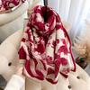 New  Women Fashion Lotus Scarf Luxury Autumn Winter Warm Shawls Print Scarve Pashmina Mujer Femme Foulard Bufanda