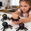 Spider Squeeze Toy Realistic Stress Relief Fidget Toy Soft TPR Toy with Colorful Beads Inside Prank Fun Halloween Gifts
