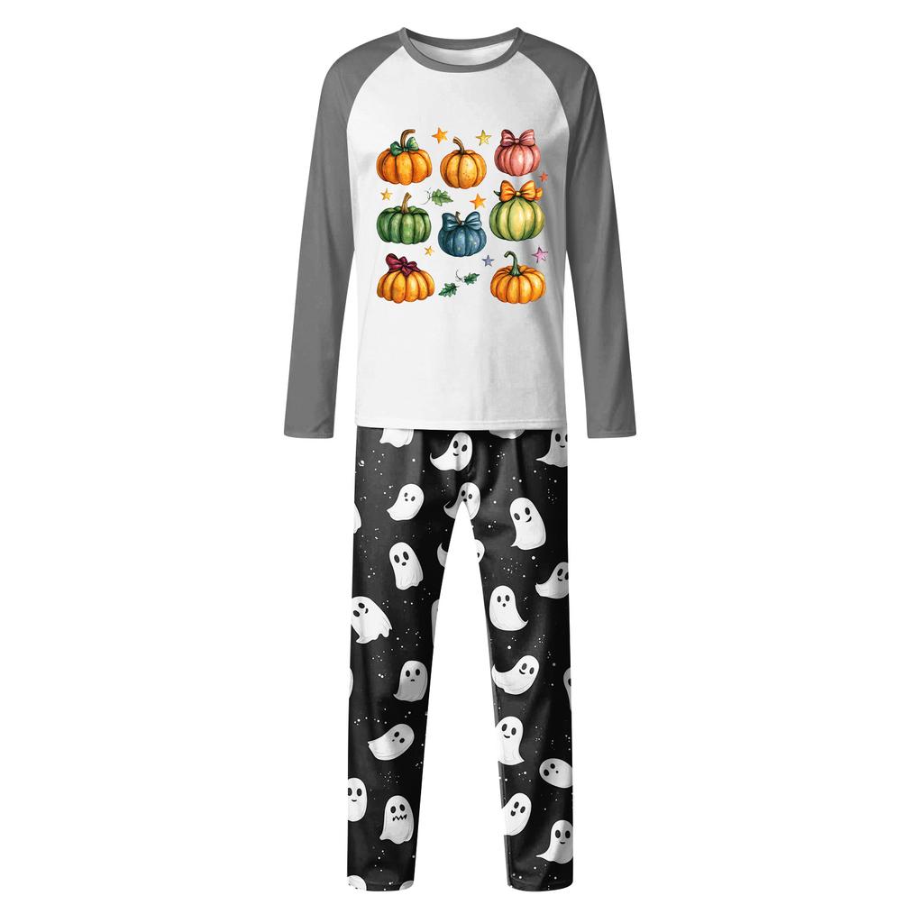 Halloween Day  Prints Family Matching Long Sleeve Tops+Pants Set Family Matching Sets