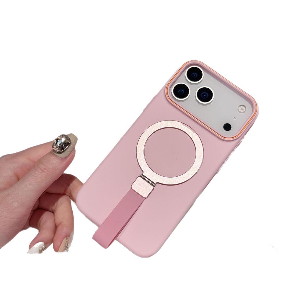 Für Apple 17Promax Metallständer Handyhülle Lanyard für IPhone16 Sturzsicher und Rutschfest PC Hautähnliche Hartschale