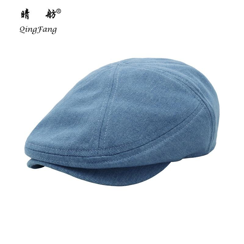 New temperament versatile beret hat male spring and autumn big head circumference retro style forward hat painter shows face small old money style