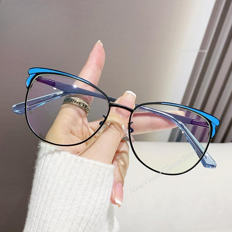 

Round Frame Flat Light Glasses For Women S Anti Blue Light Reading Glasses Myopia Optics Eyeglass Trend