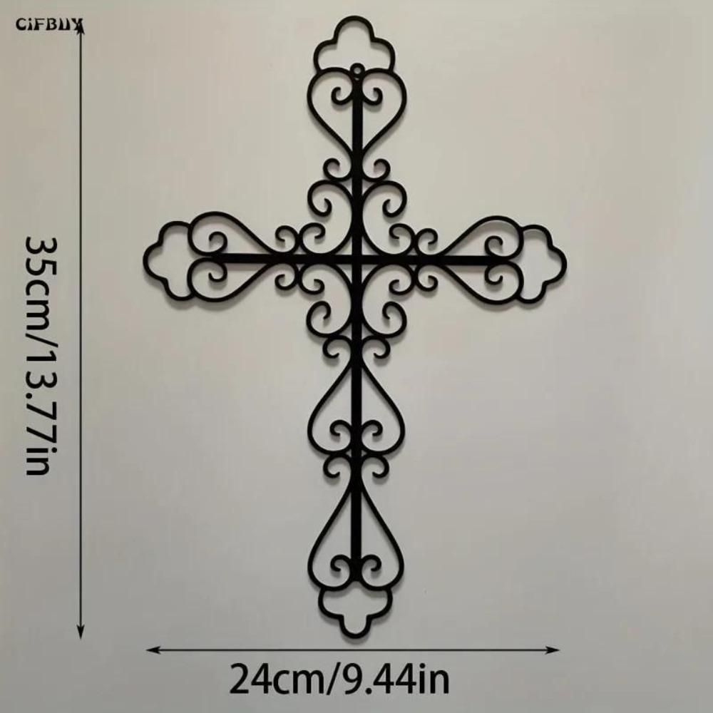 Hand Forged Iron Wall Cross Unique Home Decor