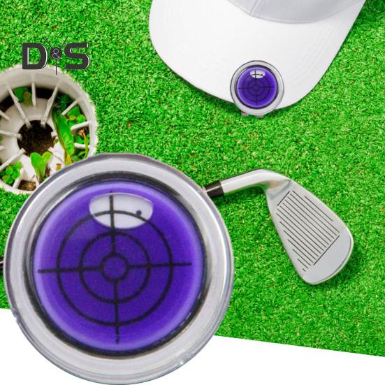 1/5 ks Značkovač golfových míčků Klip na kulatou čepici s funkcí úrovně Magnetická spona na značkovač golfového míčku Klip na čepici golfového míčku Značkovač čáry Golfové příslušenství
