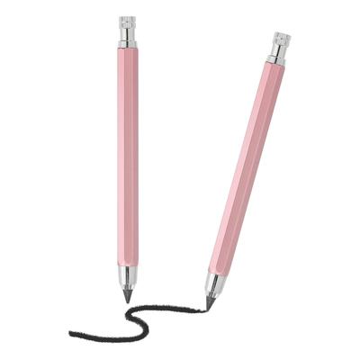 PATIKIL 2-teiliger mechanischer Bleistift 5,6 mm mit großem automatischem Metallhalter und Spitzer, Graphit, für Kunst, Skizzieren, Holzbearbeitung, Rosa