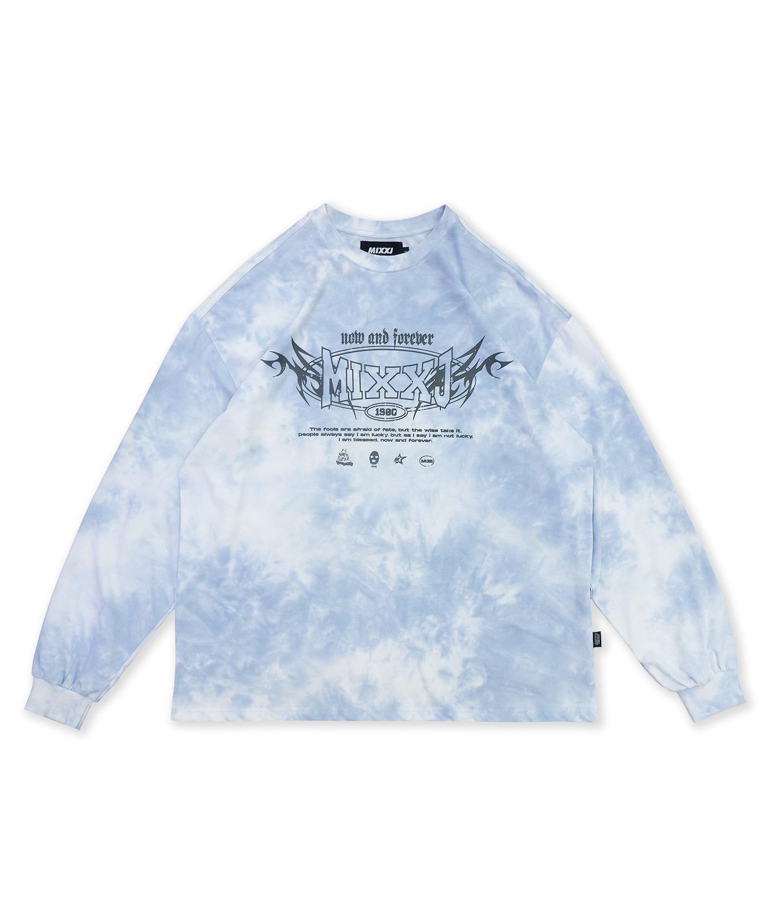 Mix J Tiedye Flame Long Sleeve [Blue] Blue (Tiedye)