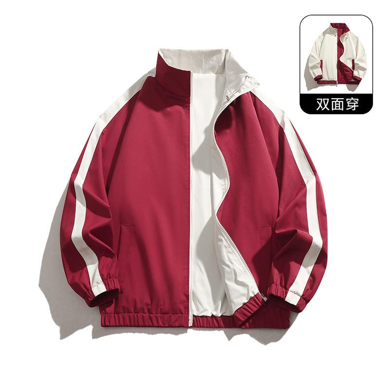 

Мужское пальто 2025 новая куртка куртка куртка модный тренд свободный повседневный ветрозащитный 3XL красный