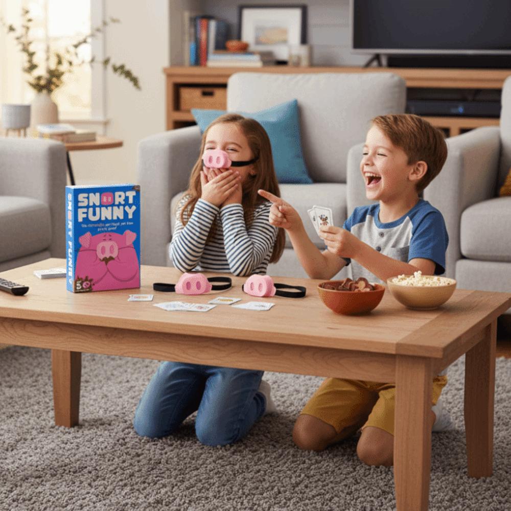 Challenge-Karten „Wer lacht, verliert“ Partyspiel SNORT FUNNY Partyspiel Camping-Aktivität