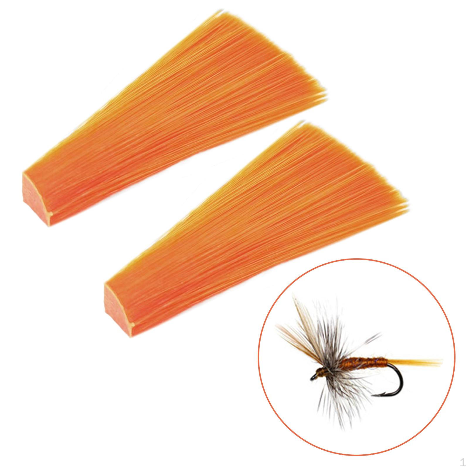 

2 Packs Fly Tying Materials Bright Color Nylon Tools Fishing Supplies Craft помаранчевий