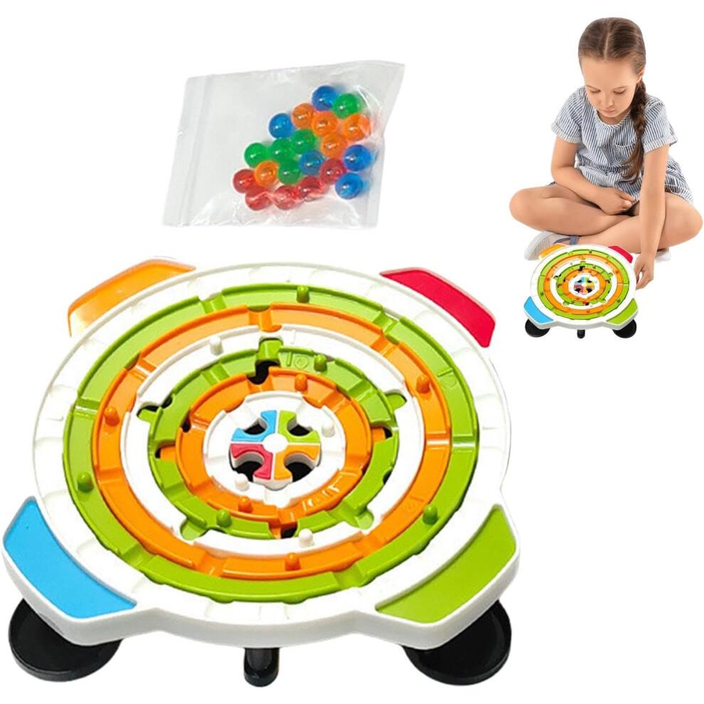 Ball Maze Game Kids Puzzle Activity Board Rich Path Design Toy Size 8.86 X 7.09 X 1.65 In For Easter Christmas Halloween