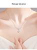S925 Sterling Silver Moissanite Tassel Laurel Pendant Clavicle Chain Necklace with Fresh Flower Branch Design for Women