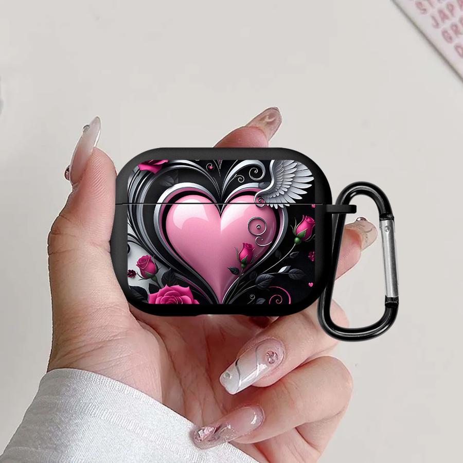 

Pink Heart Shape Case For Airpods Pro3 Pro 2 4 3 Pro2 1 Earphone Cases Cover Airpods 2