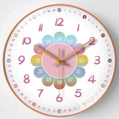 12-Inch 30Cm Wall Clock Simple Modern Children'S Room Decoration Wall Hanging Learning Clock Home Cute Clock