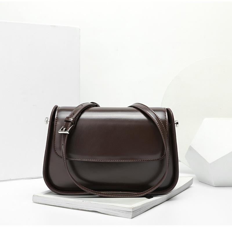 Damska torba z prawdziwej skóry, niszowy design modowy, torba crossbody, damska mała kwadratowa torba w stylu vintage, wszechstronna torba na ramię