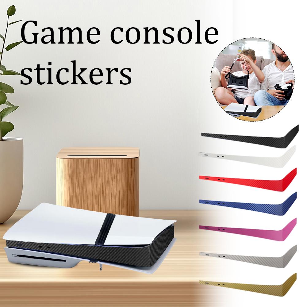 Console Skin Sticker For PS5 Pro PCV Vinyl Sticker Anti-Scratch Carbon Fiber Cool Protective Middle Skin Sticker For Pro