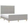 Vidaxl Bed Frame Without Mattress, Light Gray, 140X200 Cm, Upholstered