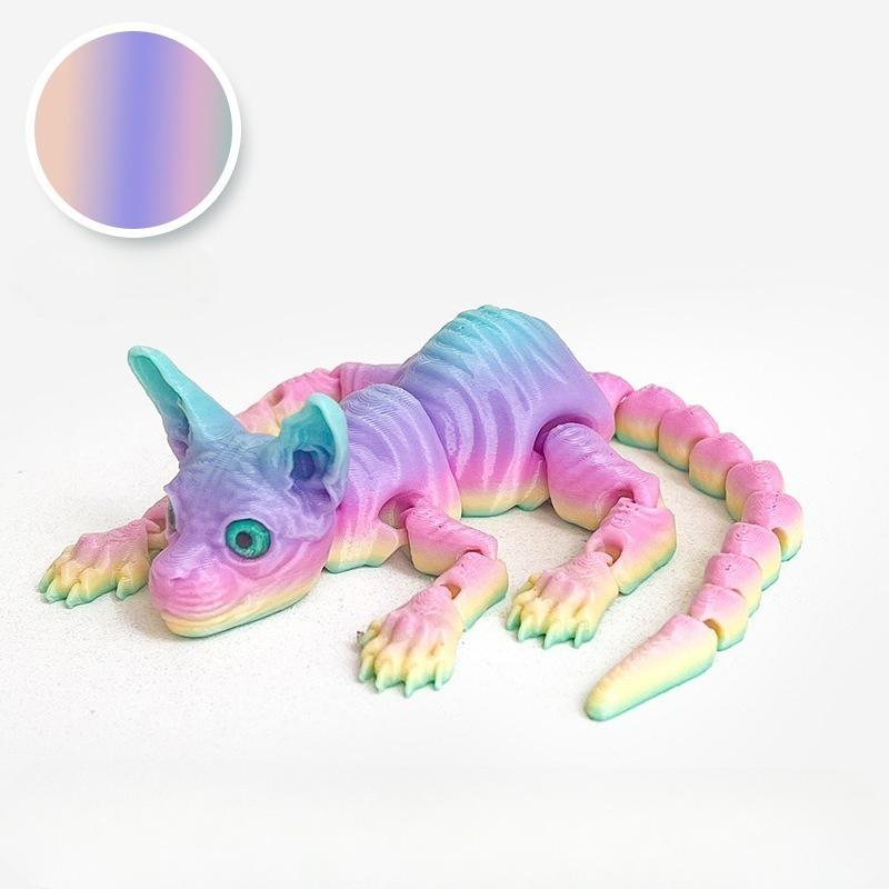 3D Printed Sphynx Cat Figurine Cute Hairless Cat Sculpture Modern Home Decoration Ornaments Creative Gifts For Cat Lovers Toy