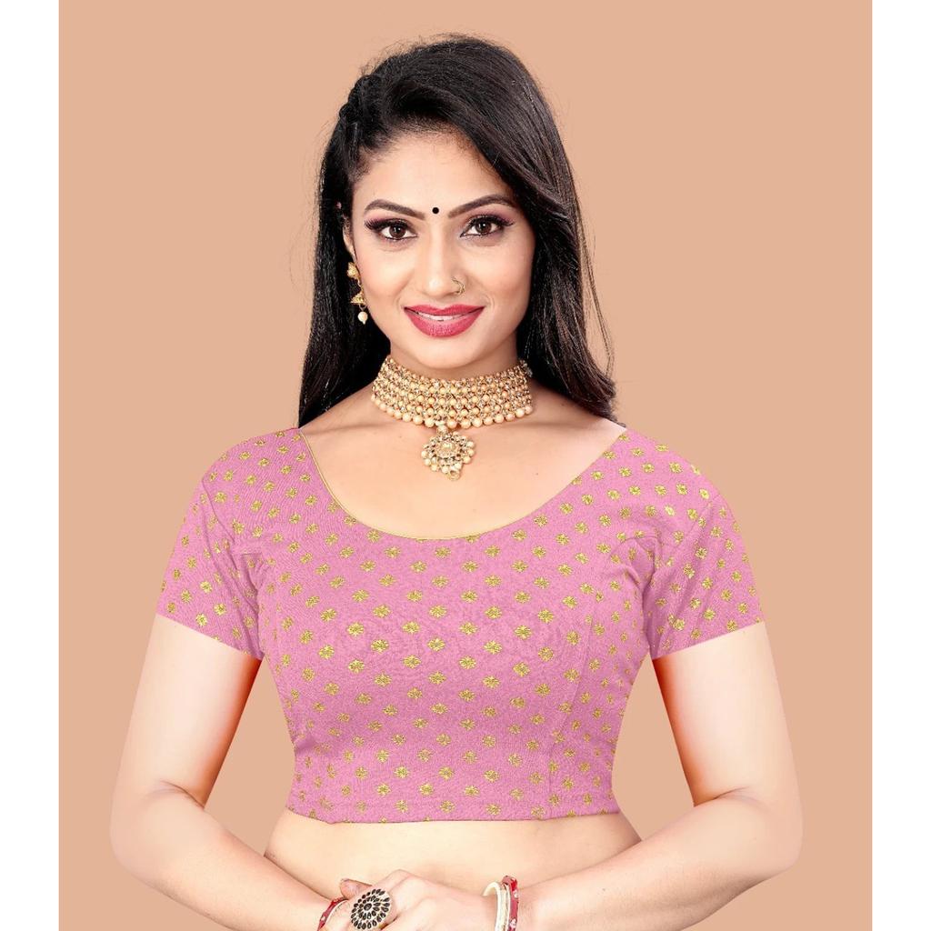 Bellissimo Choli da Donna Stampato Designer Indiano Pronto da Indossare Blusa a Mezza Manica