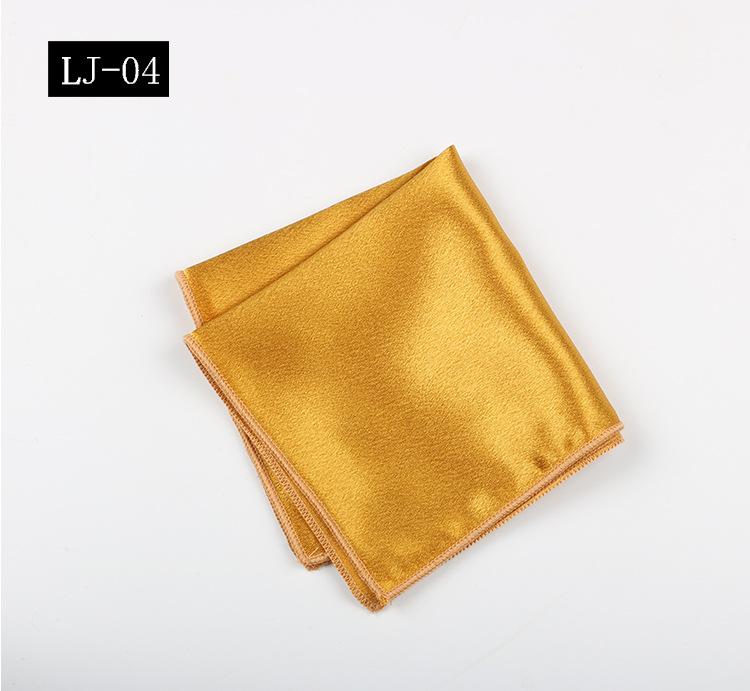 Solid Color Glossy Pocket Towel Handkerchief Suit Black Red High-Density Small Square Towel Chest Towel