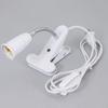 Flexible Aluminum Neck Clip Lamp Holder E26/E27 Clamp Light Fixture with ON/OFF Plug in Cord Desk Lamp Holder for Study Work