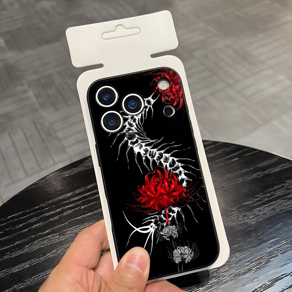 

Anime T-Tokyo G-Ghoul Higanbana Phone Case For IPhone 17 Air 16 E Pro Max 15 14 13 Mini 12 Pro 11 Max Plus Black Soft Shell iPhone 12 Mini
