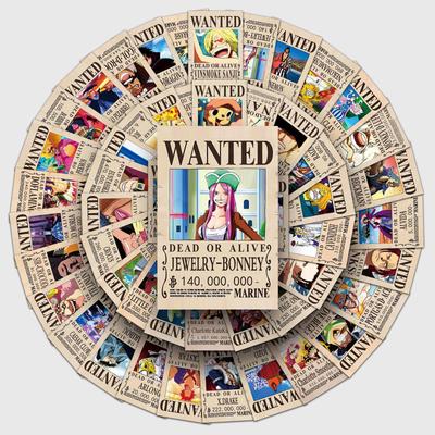 100 One Piece Steckbrief Aufkleber: Anime Graffiti für Wasserflaschen und Handyhüllen