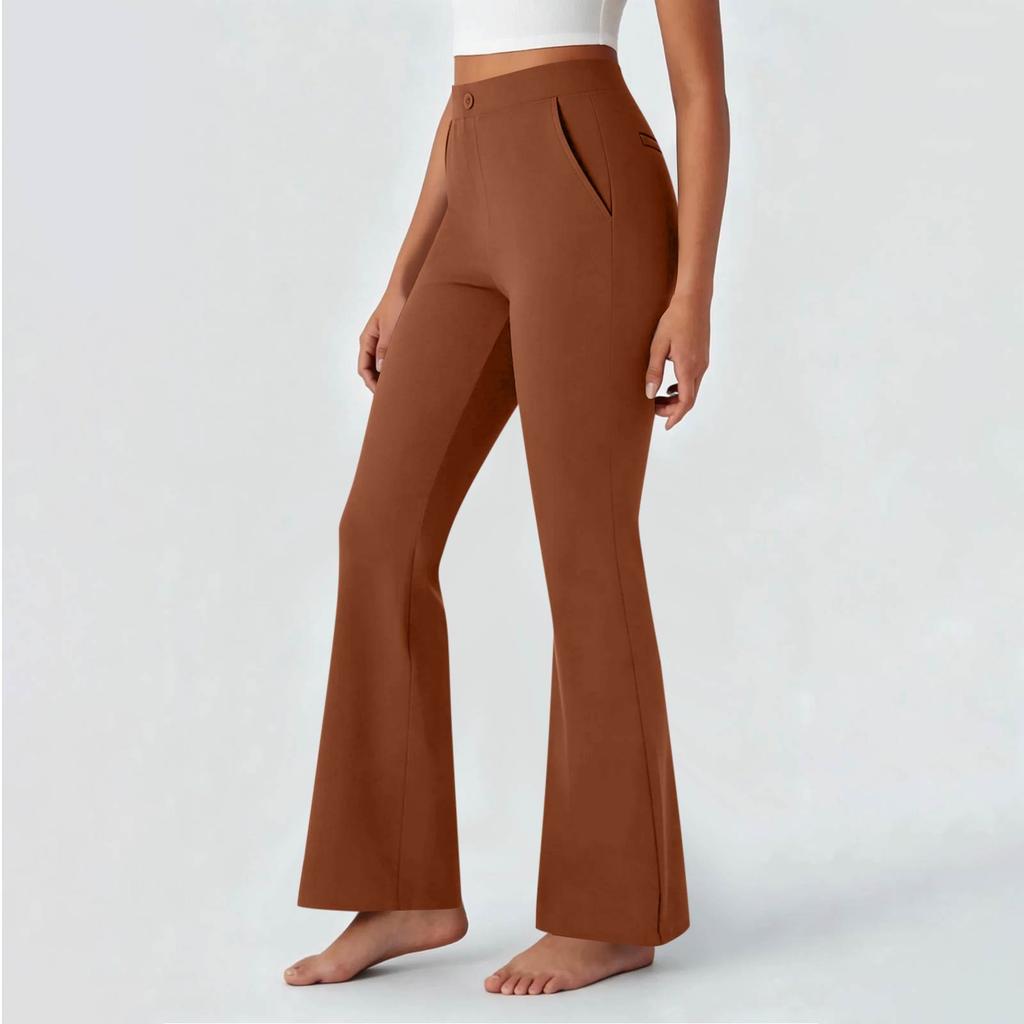 Women's Casual Slim-fit Wide-leg Trousers,  Color, Flowing Long Pants