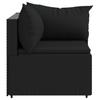 Vidaxl Corner Sofa Modules With Cushions, 2 Pcs, Black, Poly Rattan