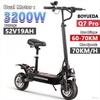 BOYUEDA Q7Pro Skateboard Elettrico 3200W Doppio Motore 52V19Ah Freno a Olio Idraulico Scooter Elettrici per Adulti Fuoristrada Pieghevole EScooters