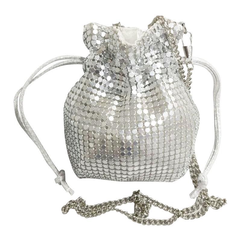 

Сумка Lucky Bag з пайетками Невелика сумка з пайетками Міні-сумка Lucky Bag на ланцюжку через плече срібний