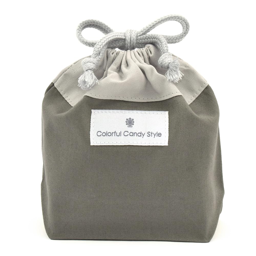 COLORFUL CANDY STYLE Drawstring Bag Set Lunch and Cup in Charcoal A stylish gift for boys and kids looking for a great gift for kindergarten or school