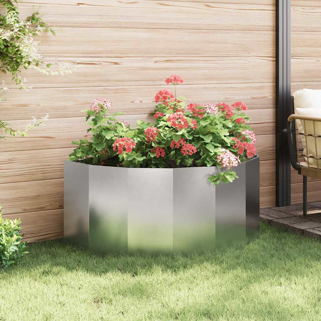 Planter Silver 120 X 60 X 50 Cm Stainless Steel