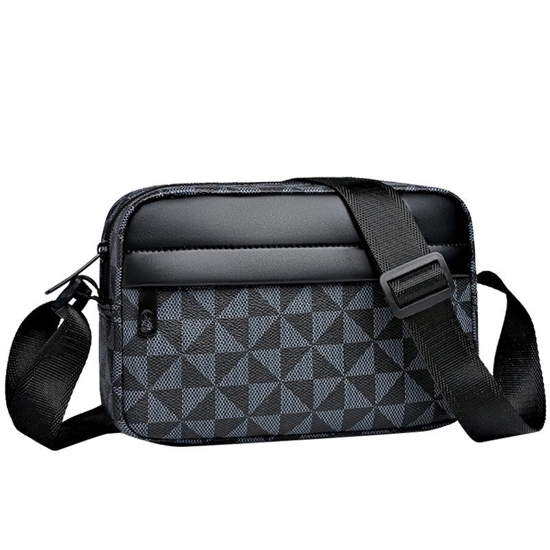 Men's bag One shoulder messenger bag New trend texture Fashion town store treasure Printed small square bag bags